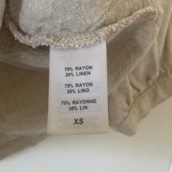 RACHEL PALLY Linen Kimme Top XS in Natural - Picture 3 of 7